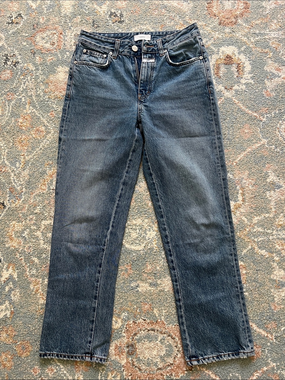 Closed Women's Straight Leg Jeans - Dark Blue Wash - glow